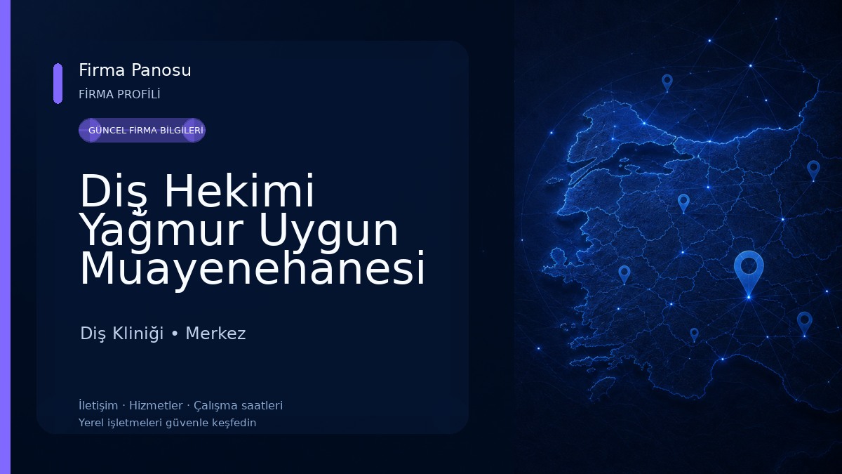 Diş Hekimi Yağmur Uygun Muayenehanesi Diş Kliniği