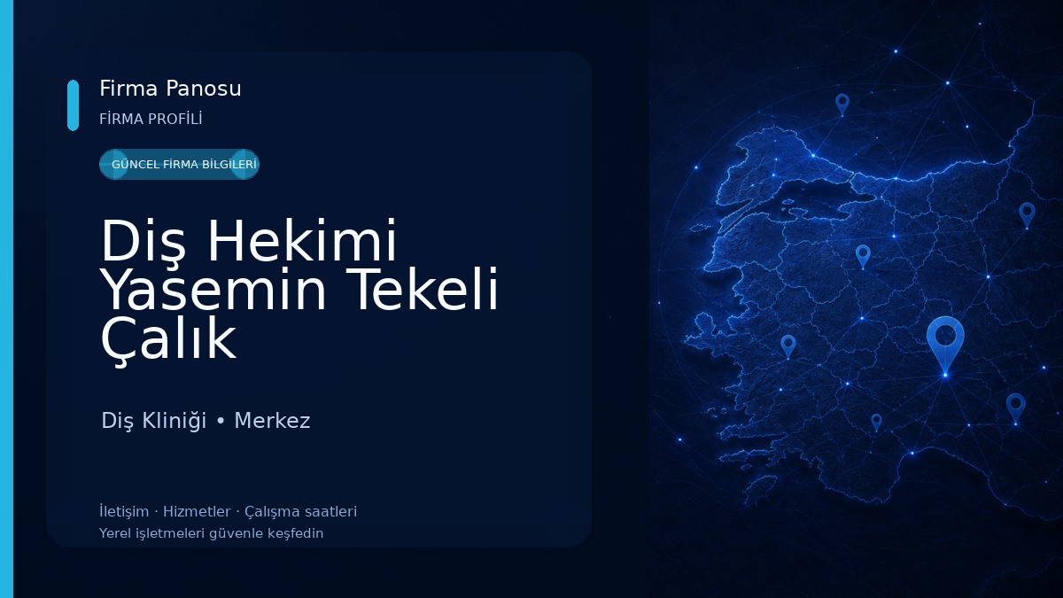 Diş Hekimi Yasemin Tekeli Çalık Diş Kliniği