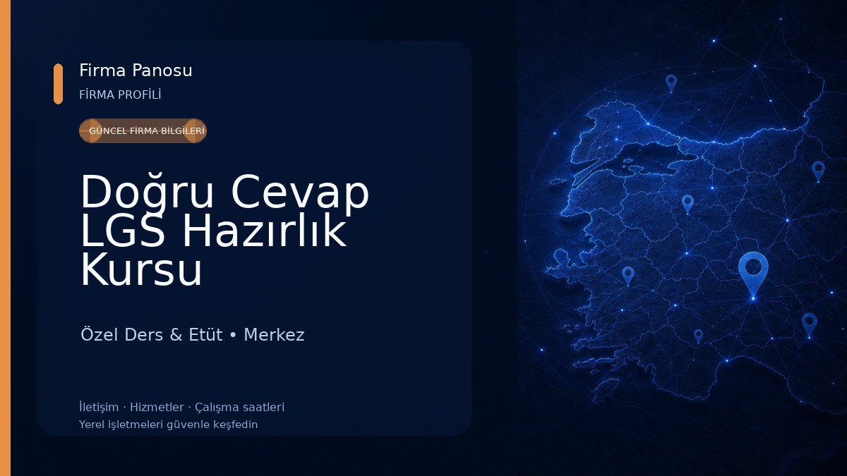 Doğru Cevap LGS Hazırlık Kursu Özel Ders & Etüt
