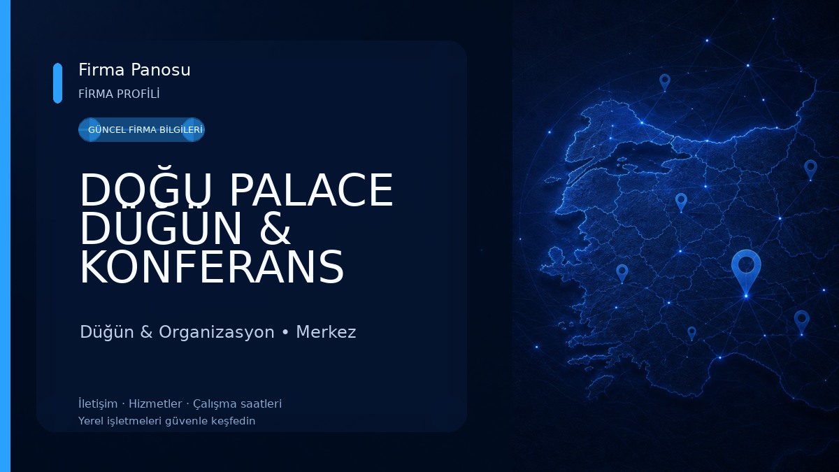 DOĞU PALACE DÜĞÜN & KONFERANS SALONU Düğün & Organizasyon