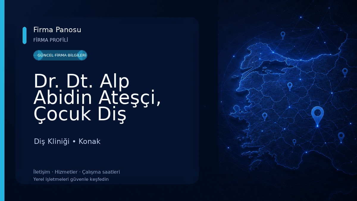 Dr. Dt. Alp Abidin Ateşçi, Çocuk Diş Hekimliği (Pedodonti) Diş Kliniği