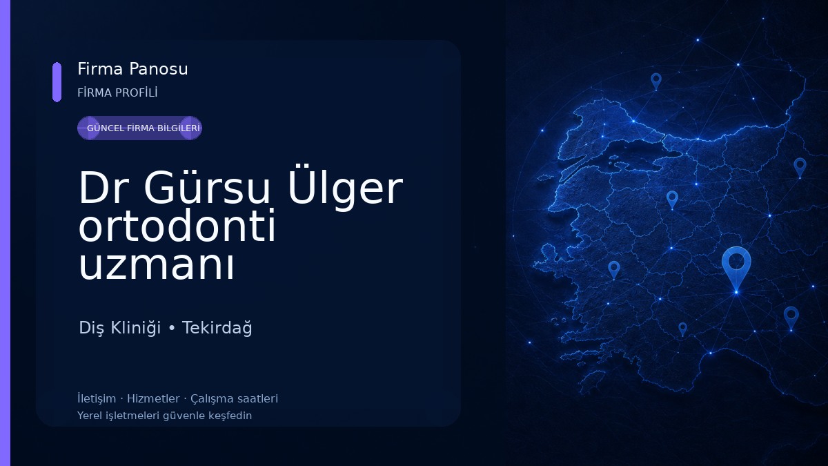 Dr Gürsu Ülger ortodonti uzmanı Diş Kliniği