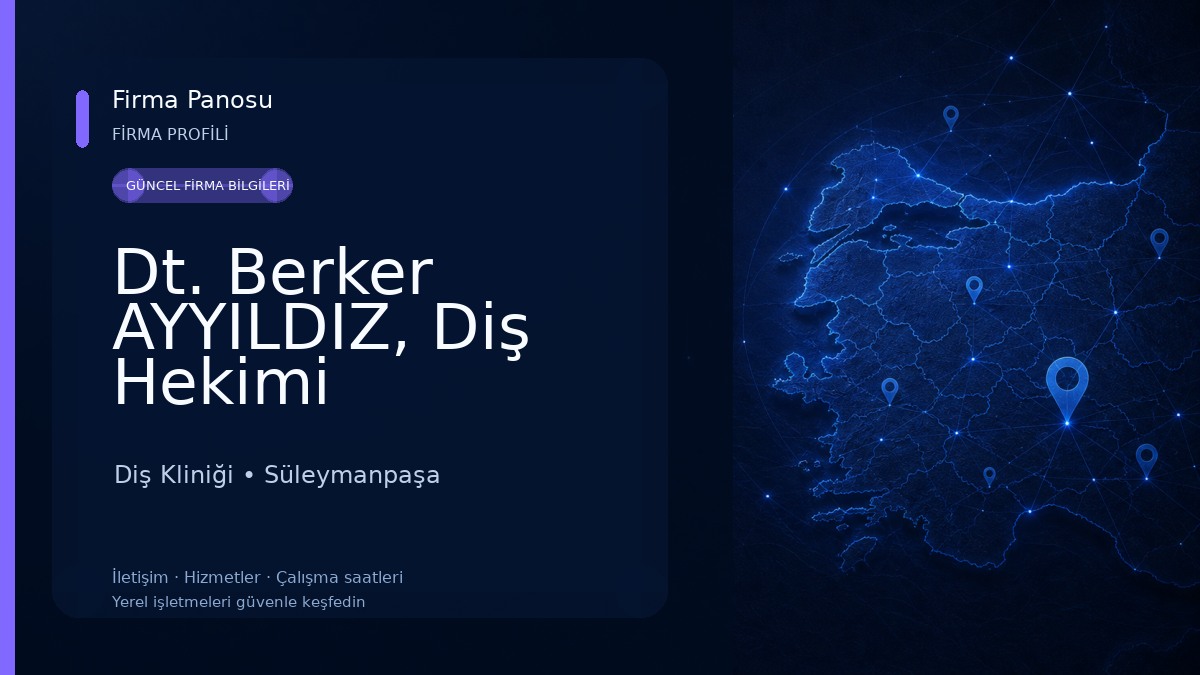 Dt. Berker AYYILDIZ, Diş Hekimi Diş Kliniği