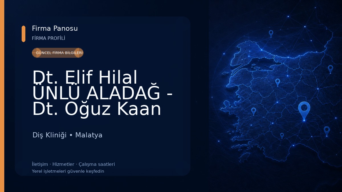 Dt. Elif Hilal ÜNLÜ ALADAĞ - Dt. Oğuz Kaan TURAN Diş Kliniği