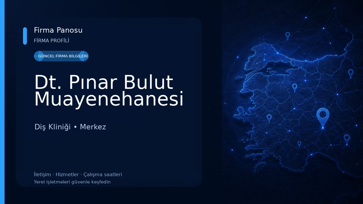Dt. Pınar Bulut Muayenehanesi Diş Kliniği