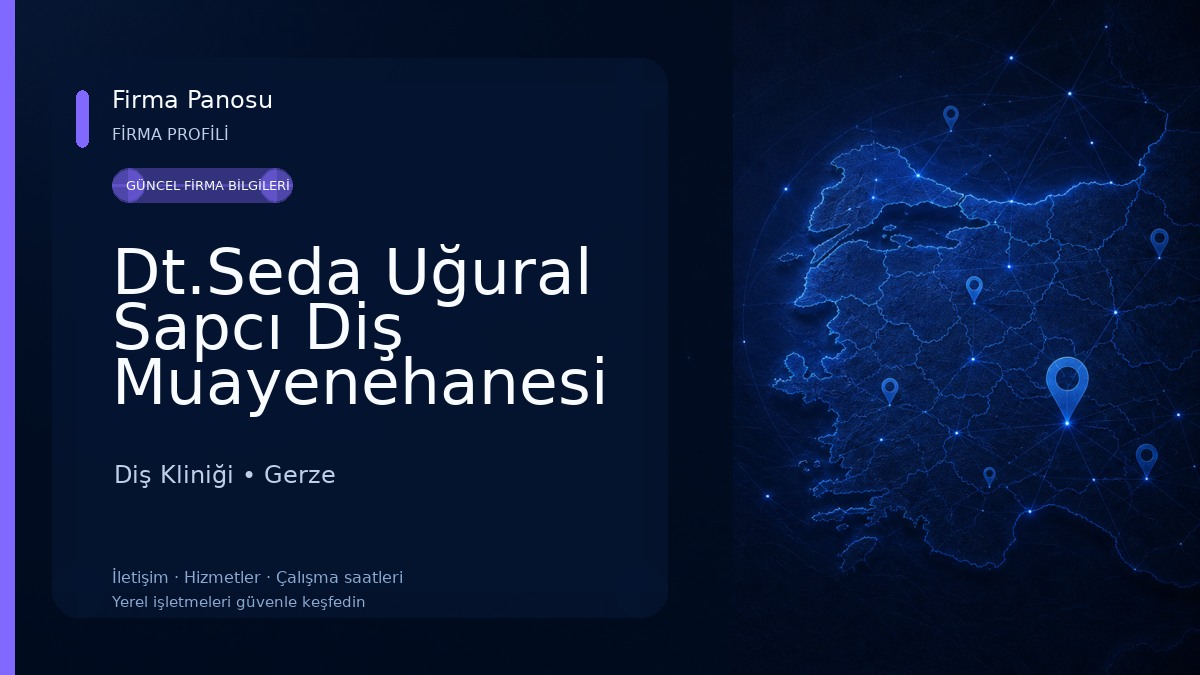 Dt.Seda Uğural Sapcı Diş Muayenehanesi Diş Kliniği