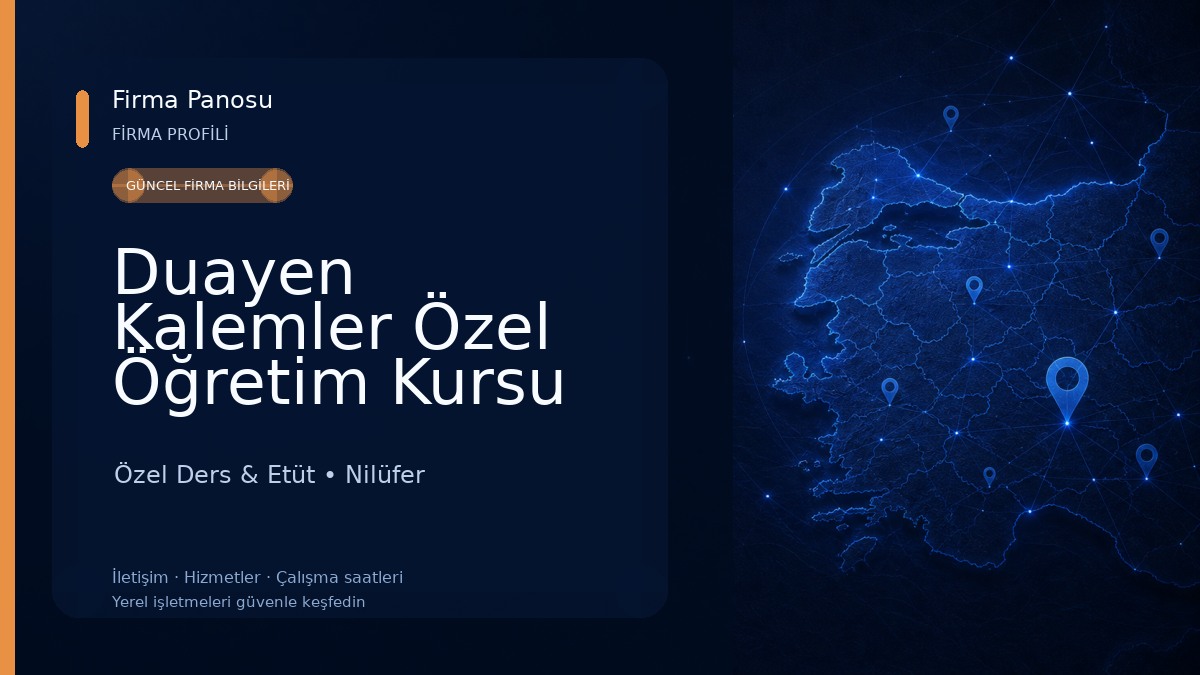 Duayen Kalemler Özel Öğretim Kursu Özel Ders & Etüt