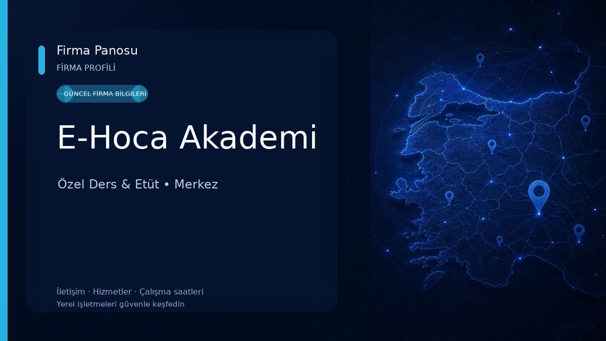 E-Hoca Akademi Özel Ders & Etüt