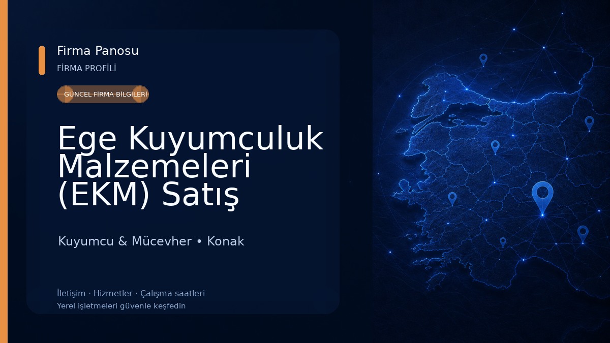 Ege Kuyumculuk Malzemeleri (EKM) Satış Mağazası Kuyumcu & Mücevher