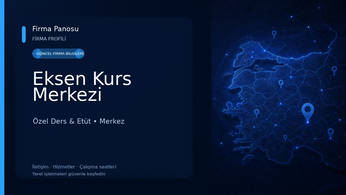 Eksen Kurs Merkezi Özel Ders & Etüt