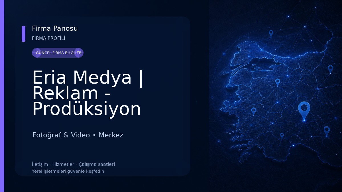 Eria Medya | Reklam - Prodüksiyon Fotoğraf & Video