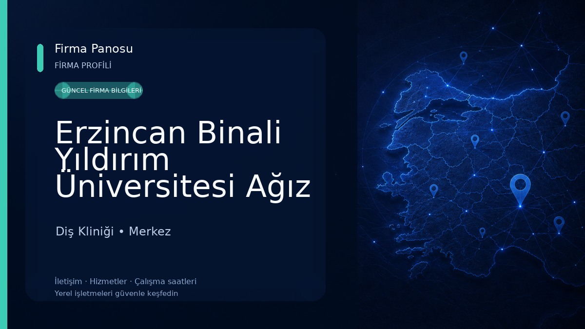 Erzincan Binali Yıldırım Üniversitesi Ağız ve Diş Sağlığı Eğitim ve Araştırma Hastanesi Diş Kliniği