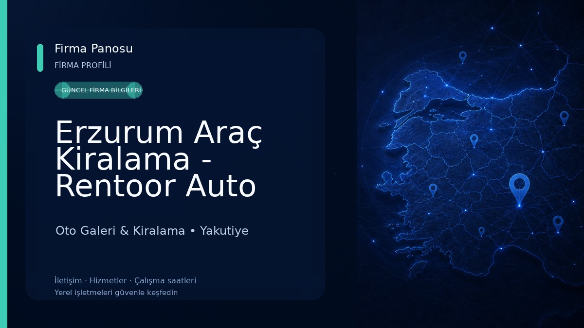Erzurum Araç Kiralama - Rentoor Auto 