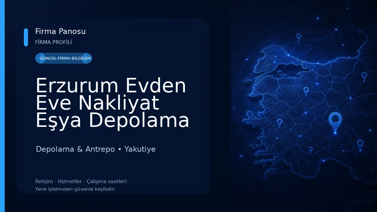 Erzurum Evden Eve Nakliyat Eşya Depolama Hizmeti 
