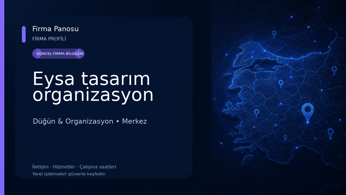 Eysa tasarım organizasyon Düğün & Organizasyon