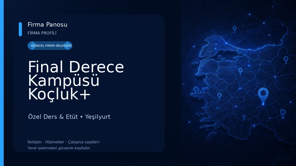 Final Derece Kampüsü Koçluk+ Kurs+Birebir Özel ders Özel Ders & Etüt