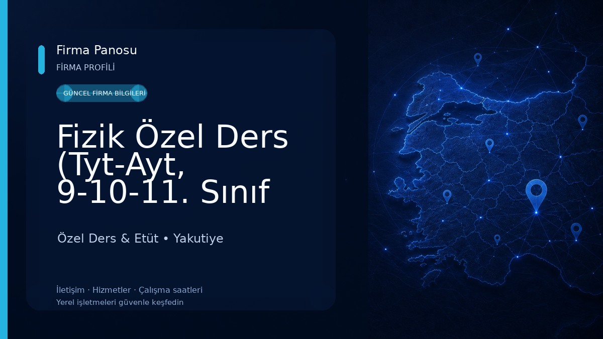 Fizik Özel Ders (Tyt-Ayt, 9-10-11. Sınıf Fizik Dersleri) MESUT ACUR 