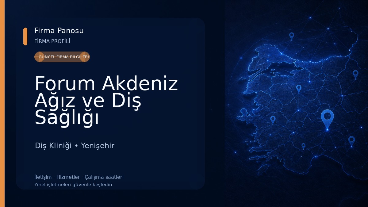 Forum Akdeniz Ağız ve Diş Sağlığı Polikliniği Diş Kliniği