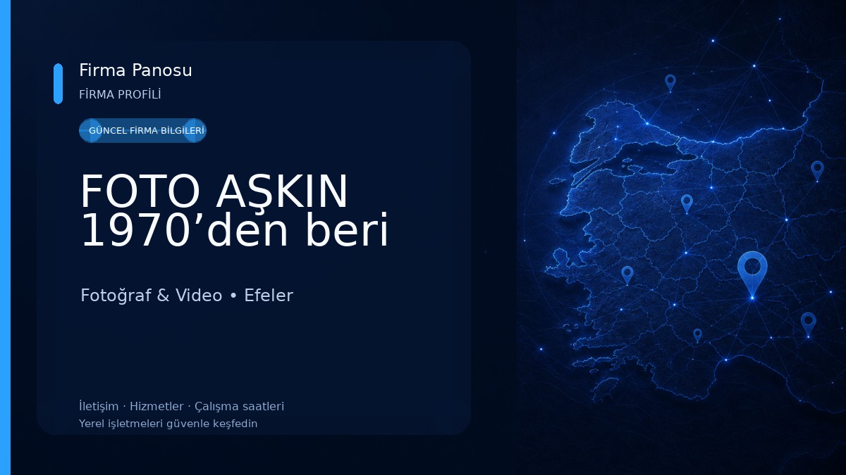 FOTO AŞKIN 1970’den beri Fotoğraf & Video