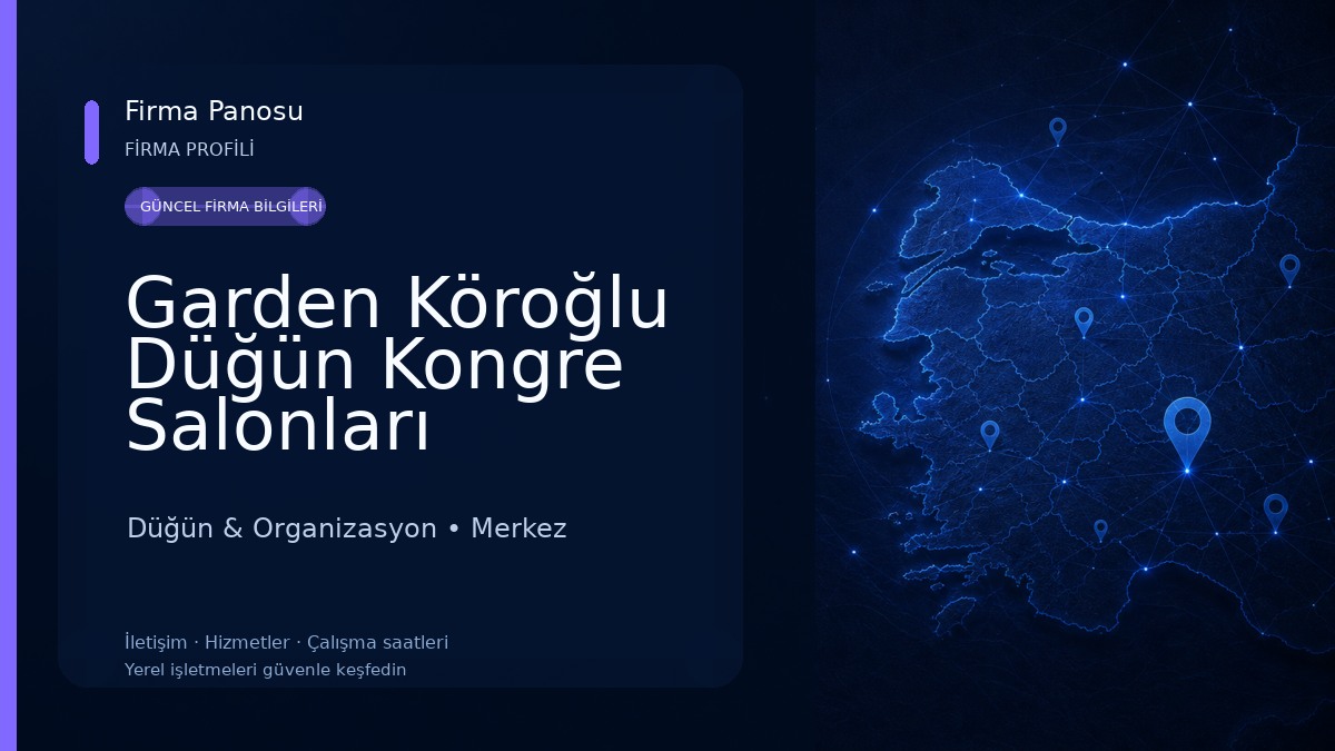 Garden Köroğlu Düğün Kongre Salonları Düğün & Organizasyon