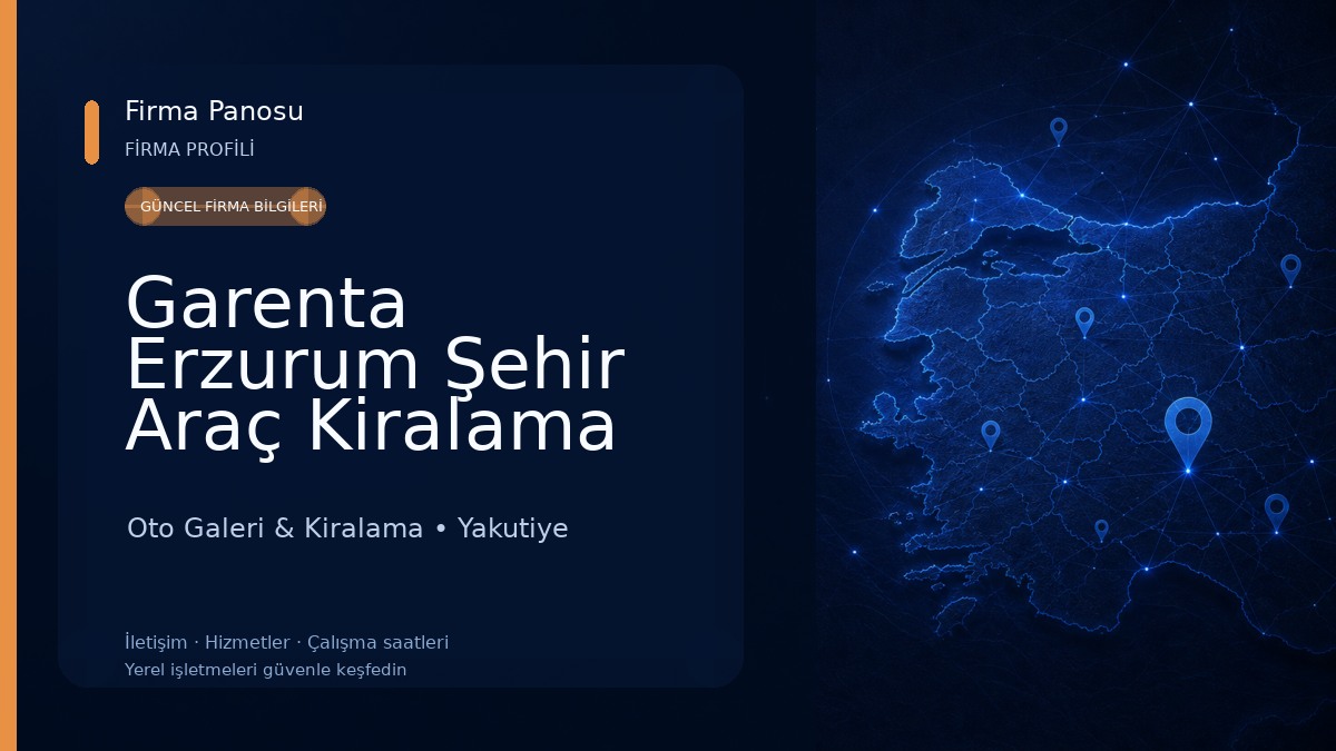 Garenta Erzurum Şehir Araç Kiralama Oto Galeri & Kiralama