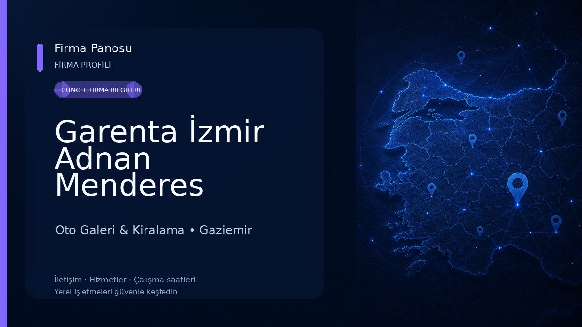 Garenta İzmir Adnan Menderes Havalimanı Araç Kiralama Oto Galeri & Kiralama