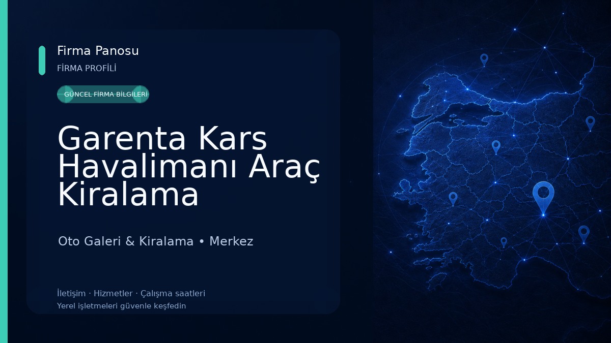 Garenta Kars Havalimanı Araç Kiralama Oto Galeri & Kiralama
