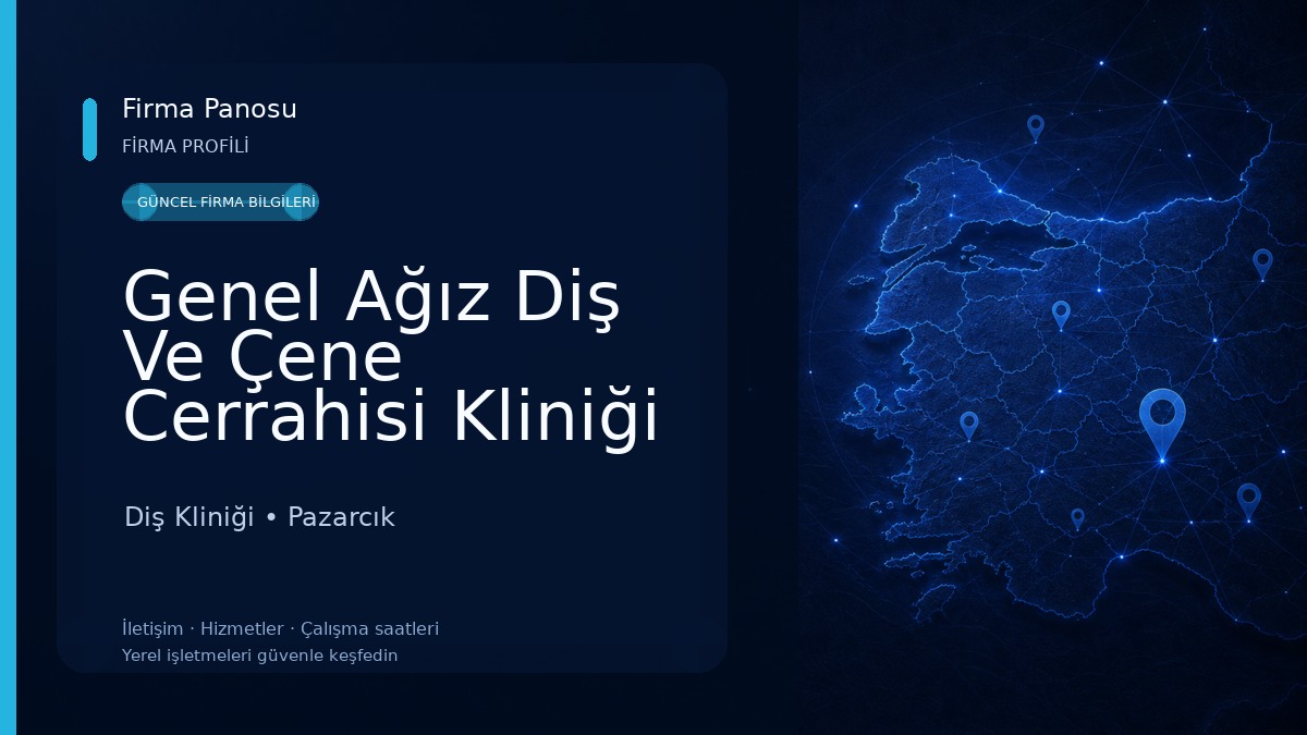 Genel Ağız Diş Ve Çene Cerrahisi Kliniği Diş Kliniği