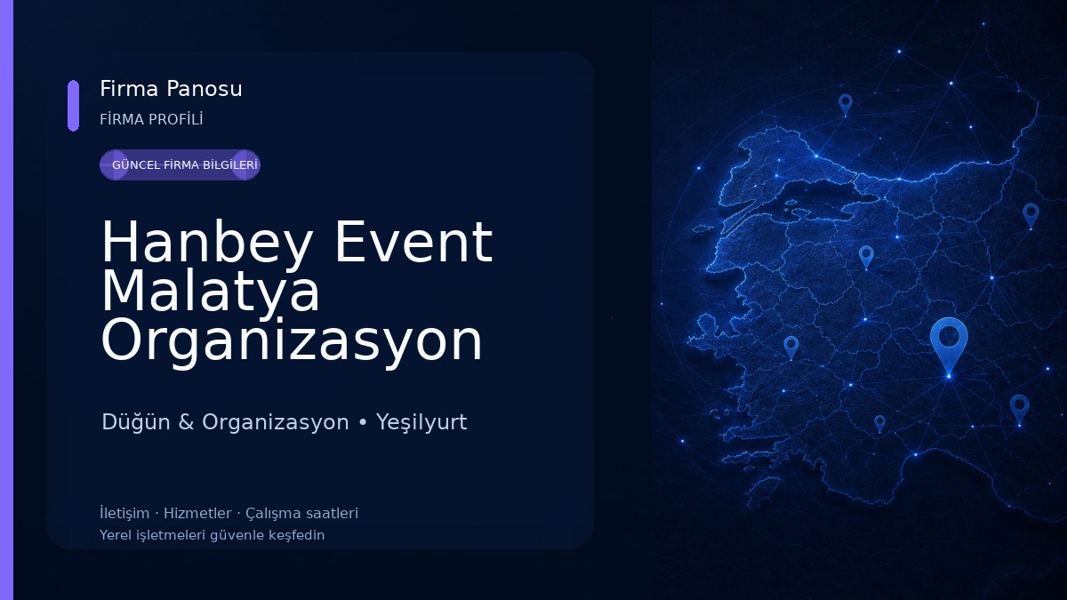 Hanbey Event Malatya Organizasyon Düğün & Organizasyon