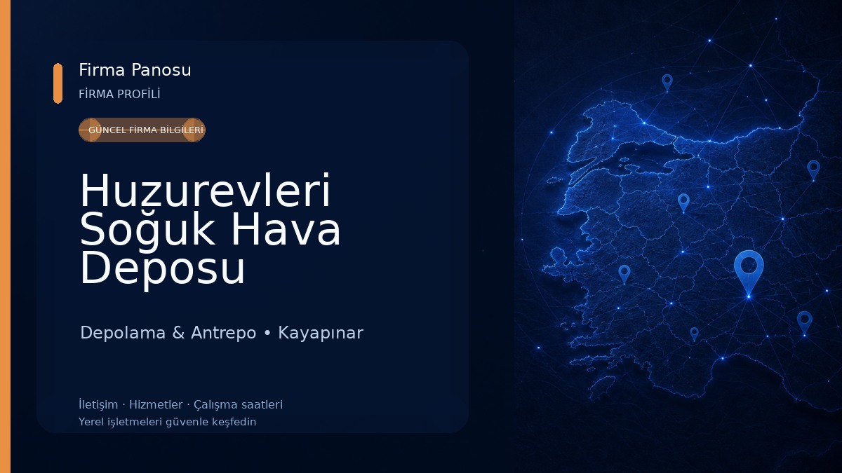 Huzurevleri Soğuk Hava Deposu 