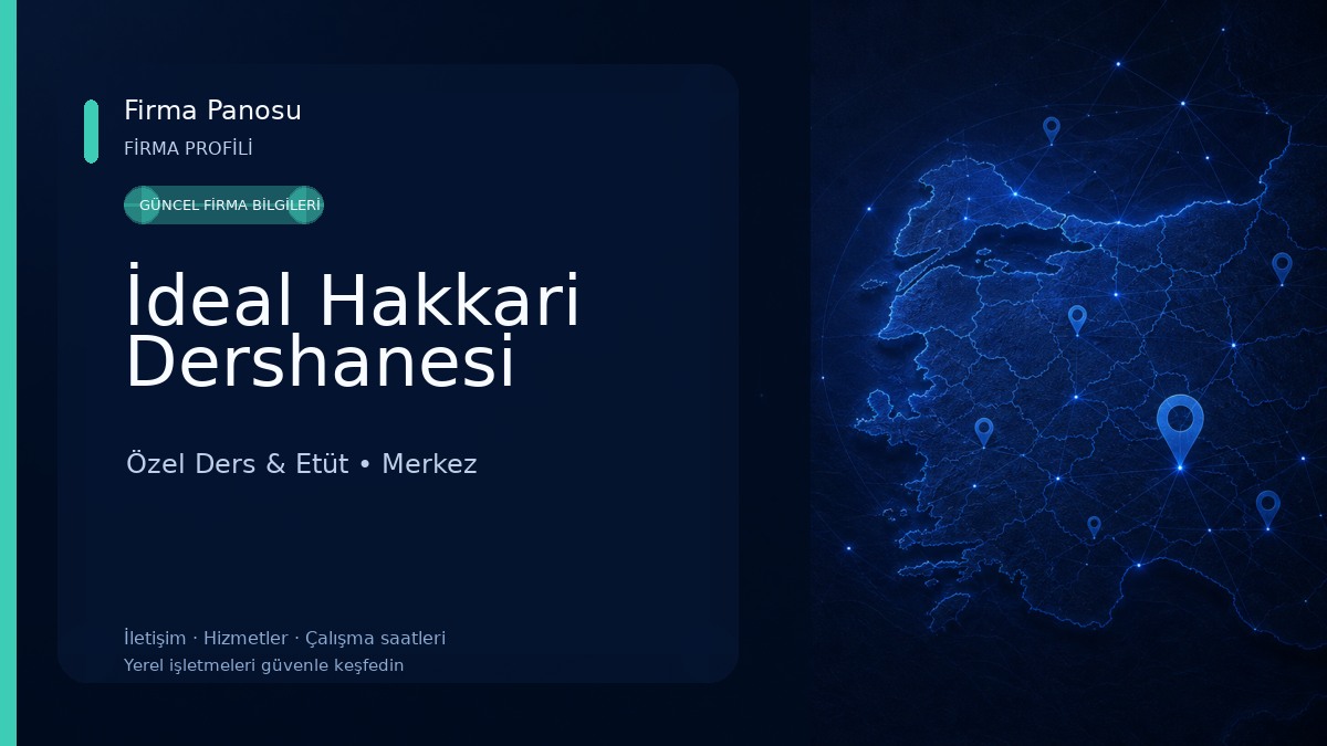İdeal Hakkari Dershanesi Özel Ders & Etüt