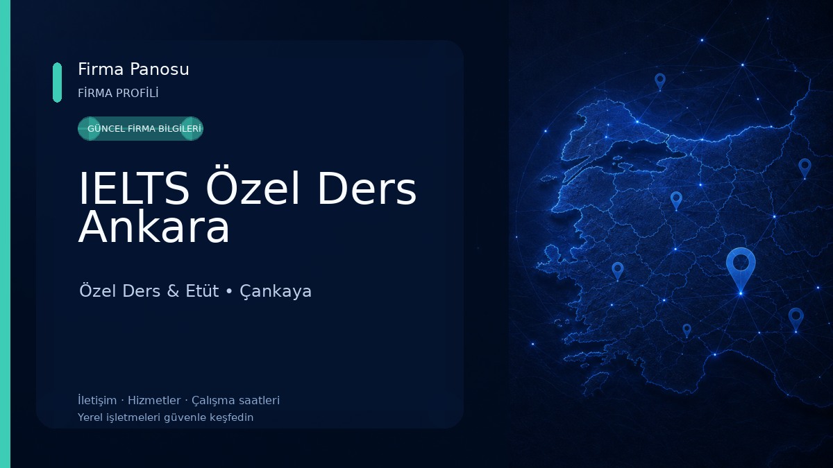 IELTS Özel Ders Ankara Özel Ders & Etüt