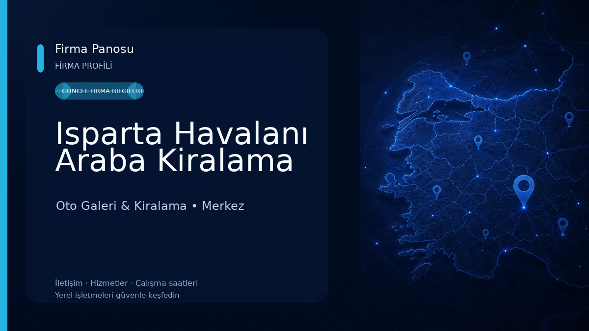 Isparta Havalanı Araba Kiralama Oto Galeri & Kiralama
