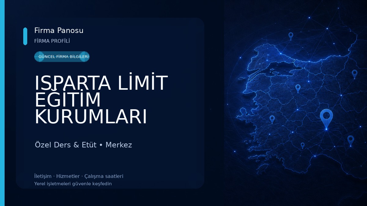 ISPARTA LİMİT EĞİTİM KURUMLARI (Lise Şubesi) Özel Ders & Etüt