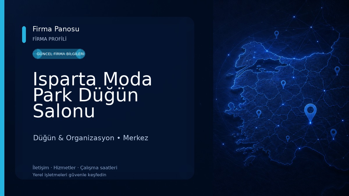 Isparta Moda Park Düğün Salonu Düğün & Organizasyon