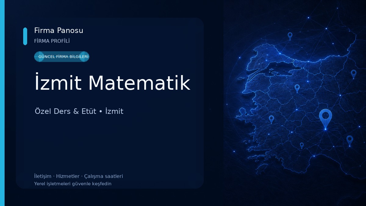 İzmit Matematik Özel Ders & Etüt
