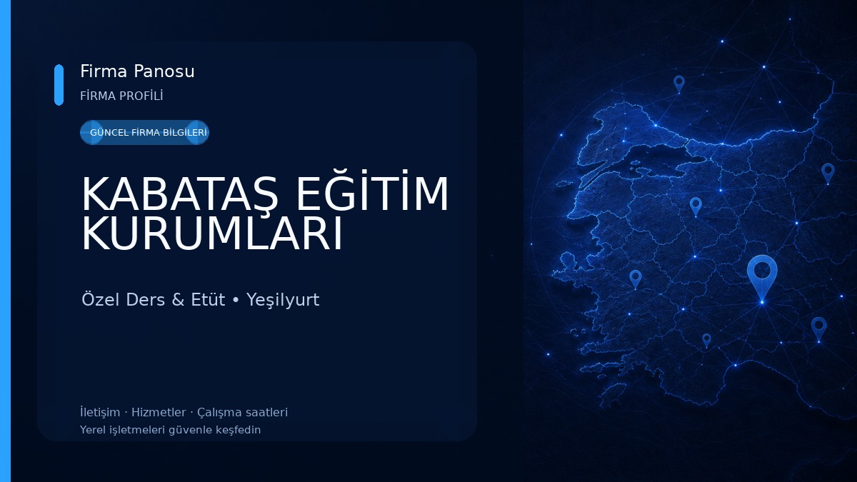 KABATAŞ EĞİTİM KURUMLARI Özel Ders & Etüt