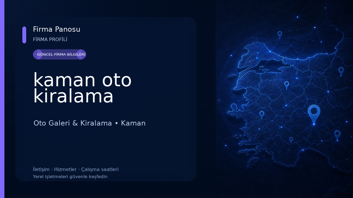 kaman oto kiralama Oto Galeri & Kiralama