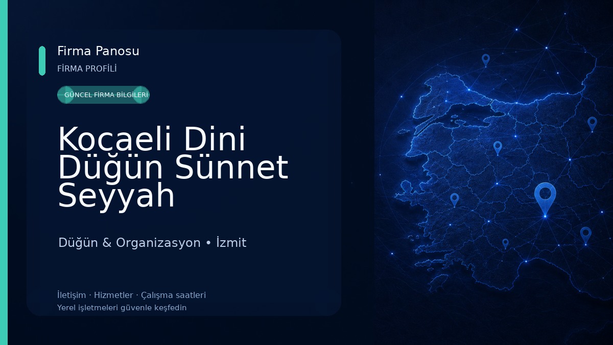 Kocaeli Dini Düğün Sünnet Seyyah Organizasyon 
