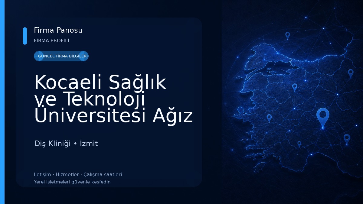 Kocaeli Sağlık ve Teknoloji Üniversitesi Ağız ve Diş Sağlığı Uygulama ve Araştırma Merkezi Diş Kliniği