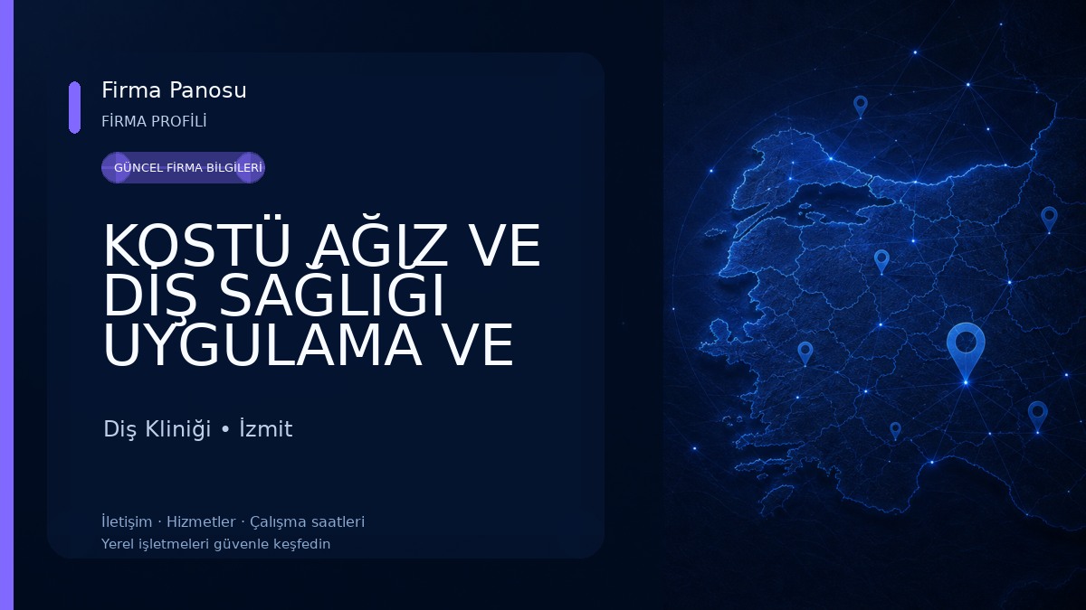 KOSTÜ AĞIZ VE DİŞ SAĞLIĞI UYGULAMA VE ARAŞTIRMA MERKEZİ Diş Kliniği
