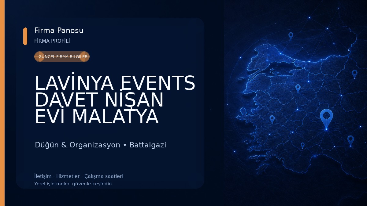 LAVİNYA EVENTS DAVET NİŞAN EVİ MALATYA Düğün & Organizasyon