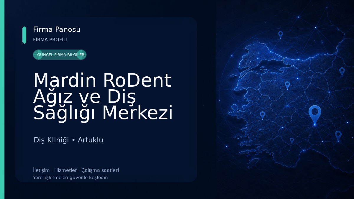 Mardin RoDent Ağız ve Diş Sağlığı Merkezi Diş Kliniği