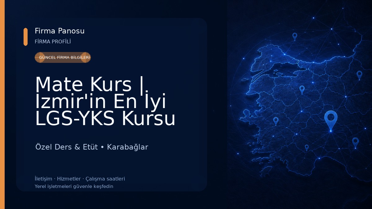 Mate Kurs | İzmir'in En İyi LGS-YKS Kursu Özel Ders & Etüt