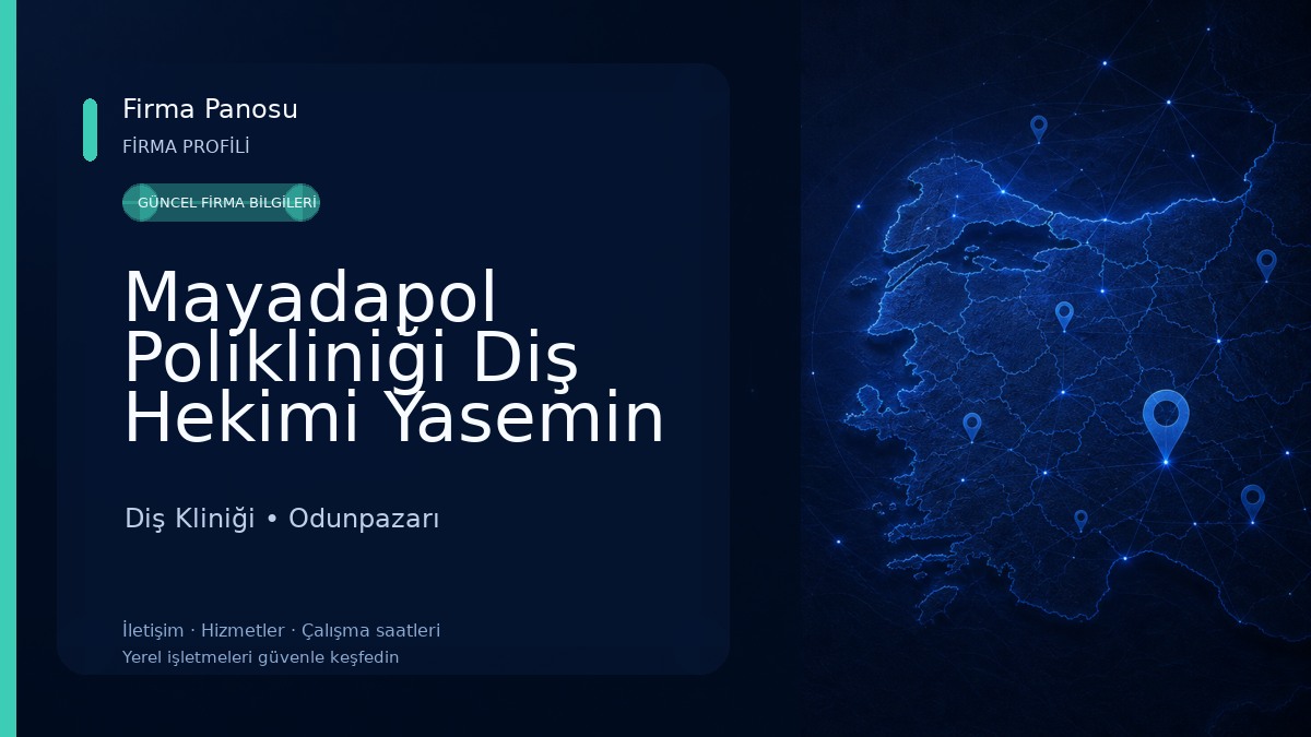 Mayadapol Polikliniği Diş Hekimi Yasemin Ateş (We offer service in English) Diş Kliniği