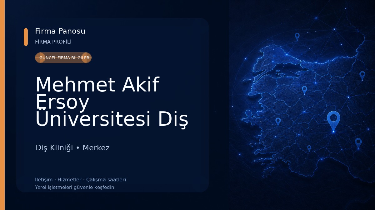Mehmet Akif Ersoy Üniversitesi Diş Hekimliği Fakültesi Diş Kliniği