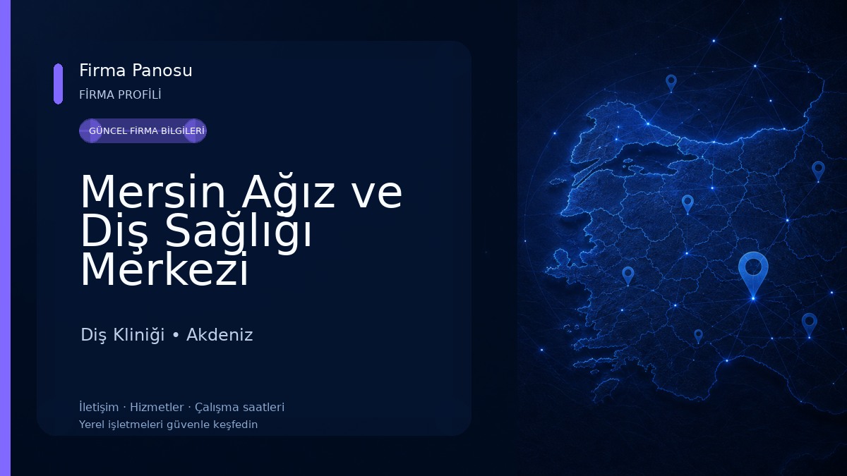Mersin Ağız ve Diş Sağlığı Merkezi Diş Kliniği