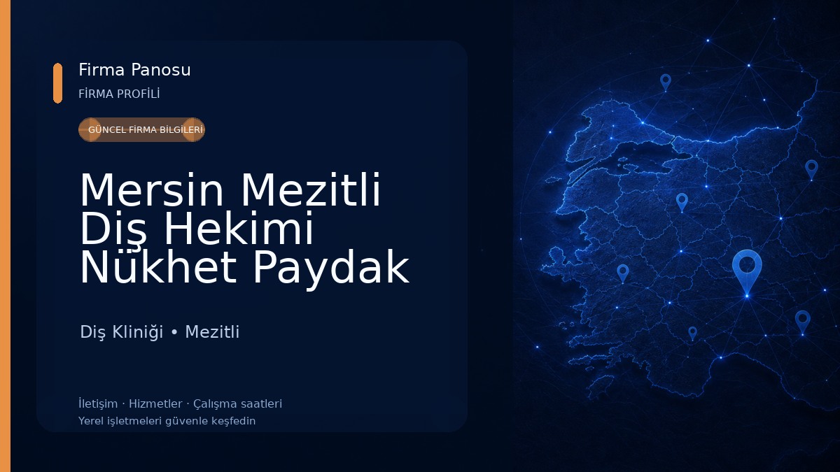 Mersin Mezitli Diş Hekimi Nükhet Paydak Diş Kliniği