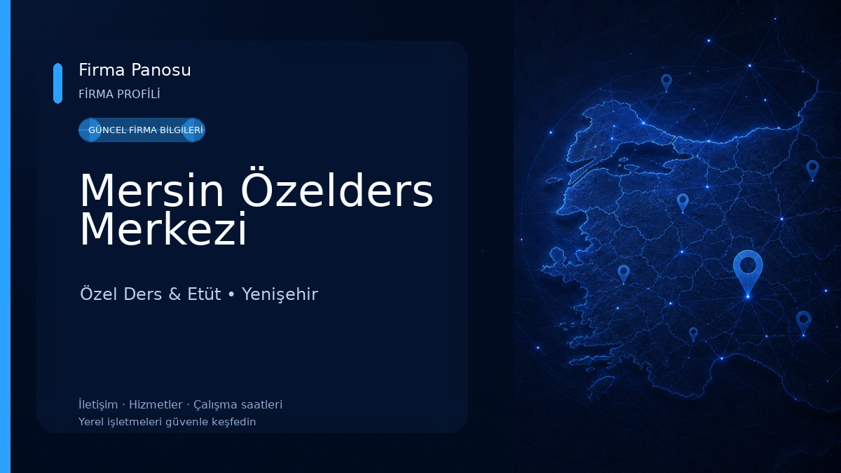 Mersin Özelders Merkezi Özel Ders & Etüt