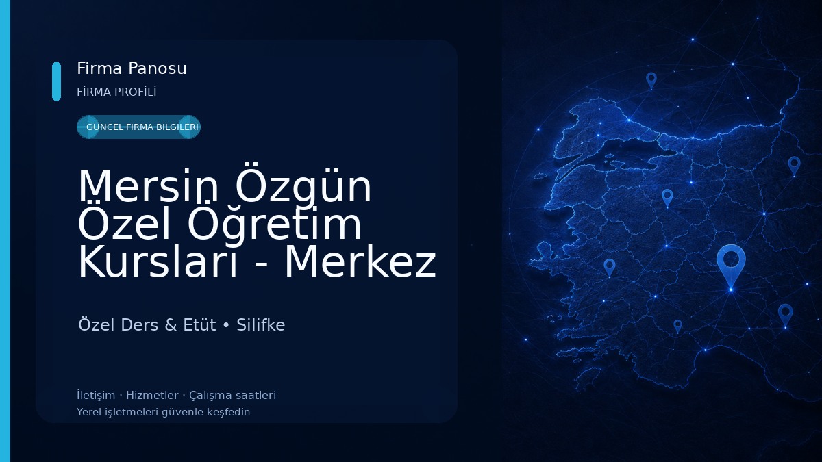 Mersin Özgün Özel Öğretim Kursları - Merkez Çarşı Şb. Özel Ders & Etüt